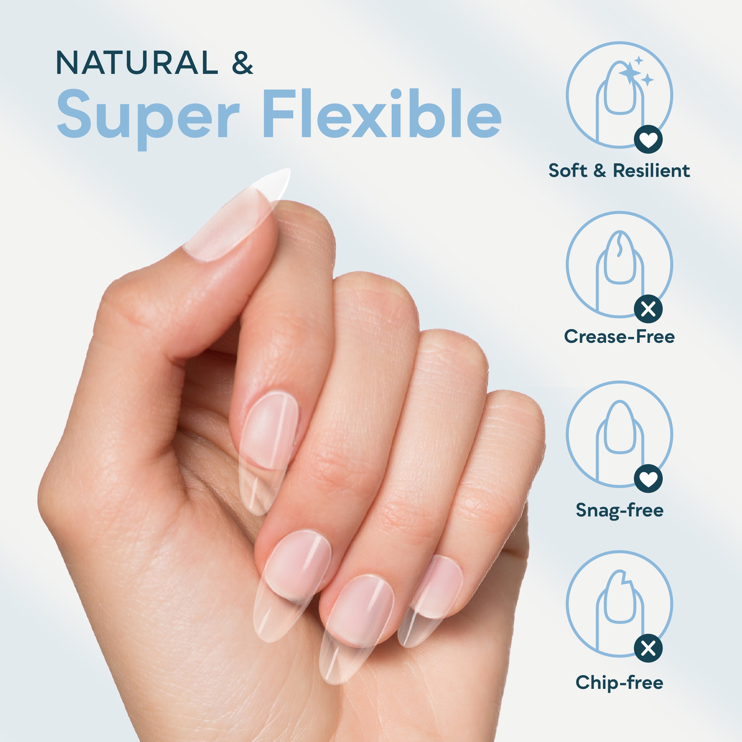 SUNUV 600 PCS Medium Almond Gel Nail Tips
