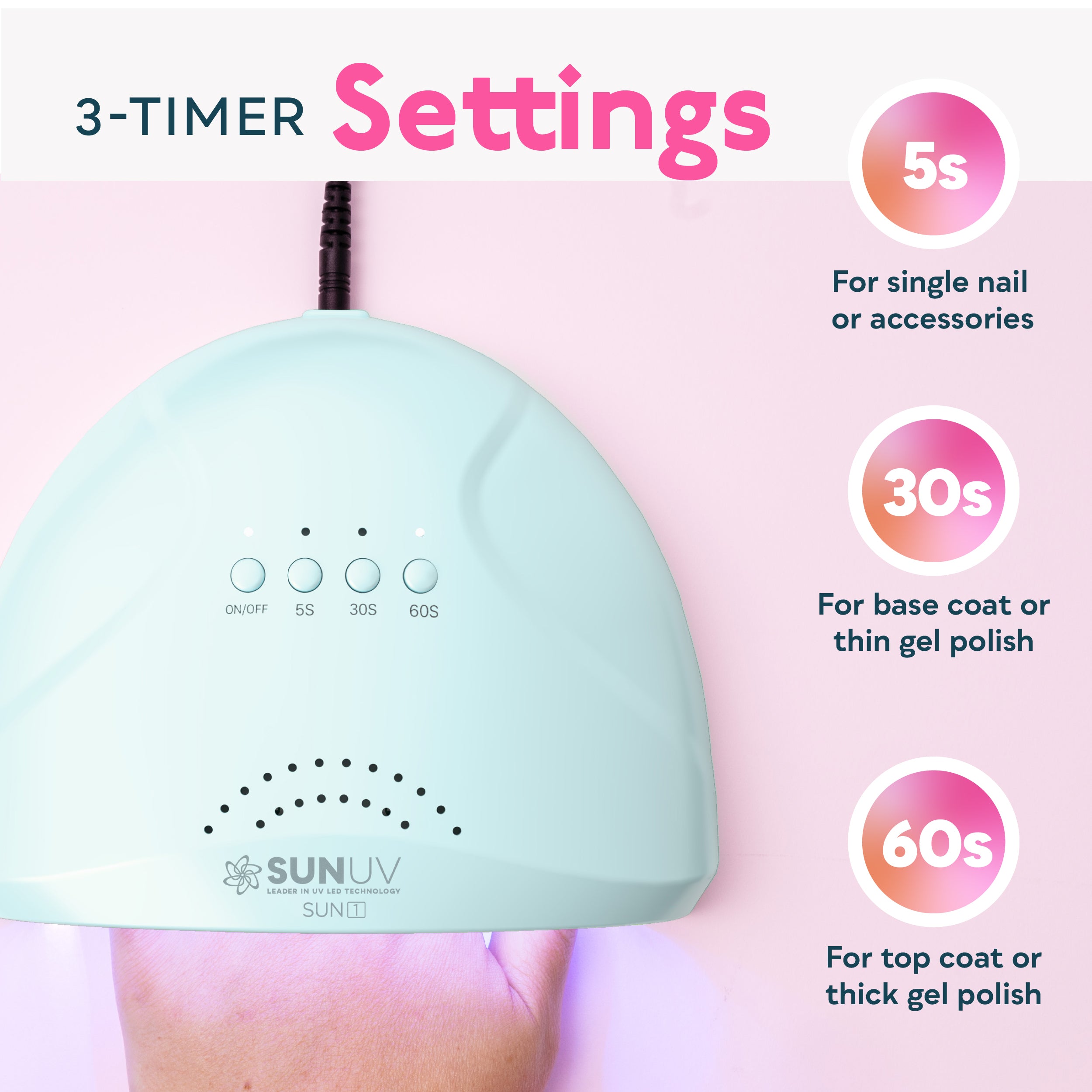 SUN1 UV LED Nail Lamp Blue