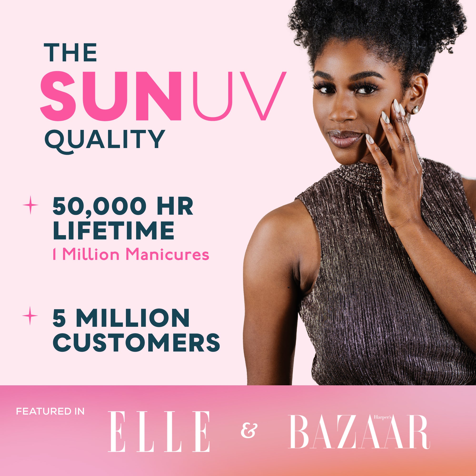 SUN1 UV LED Nail Lamp Pink