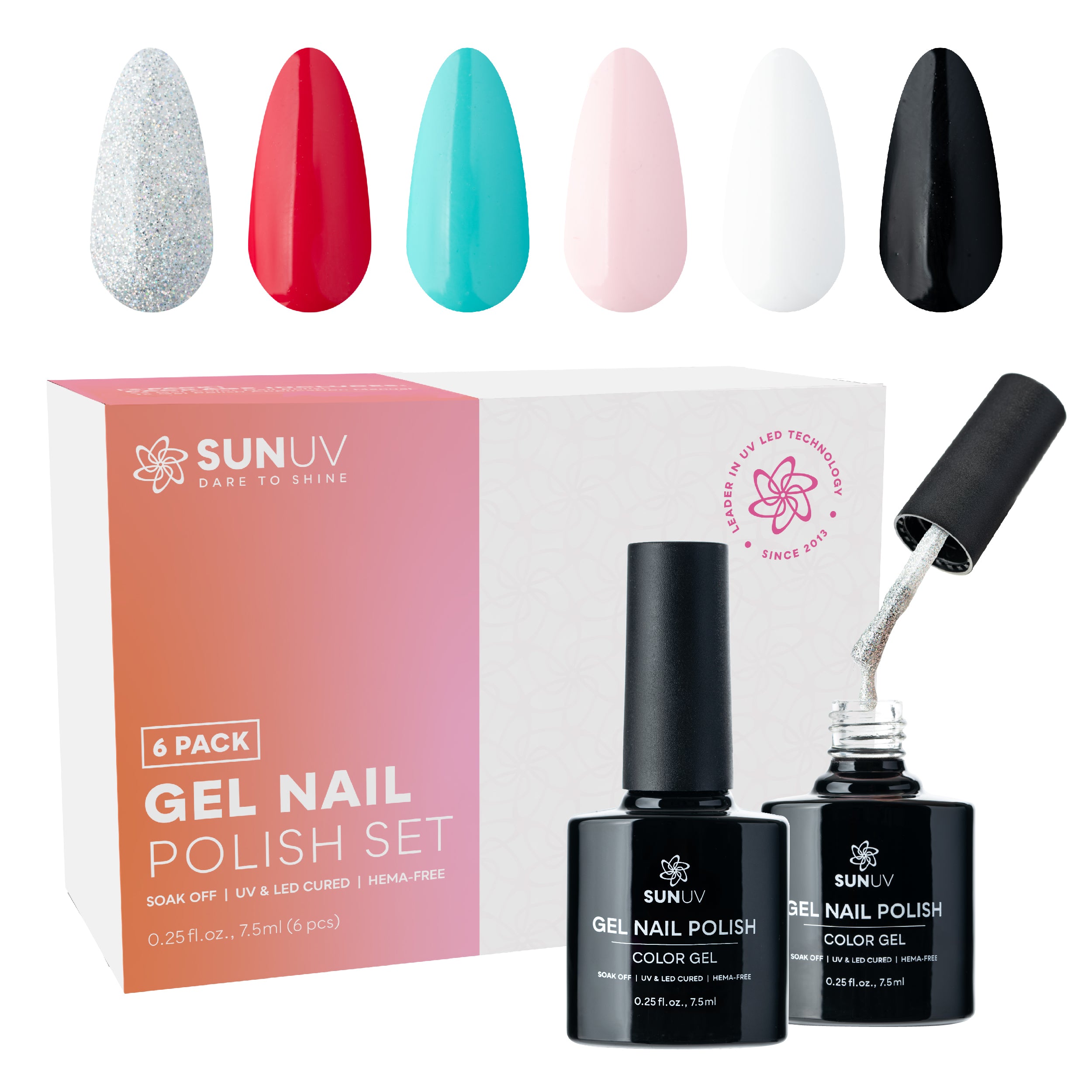6 Colors Gel Nail Polish Set