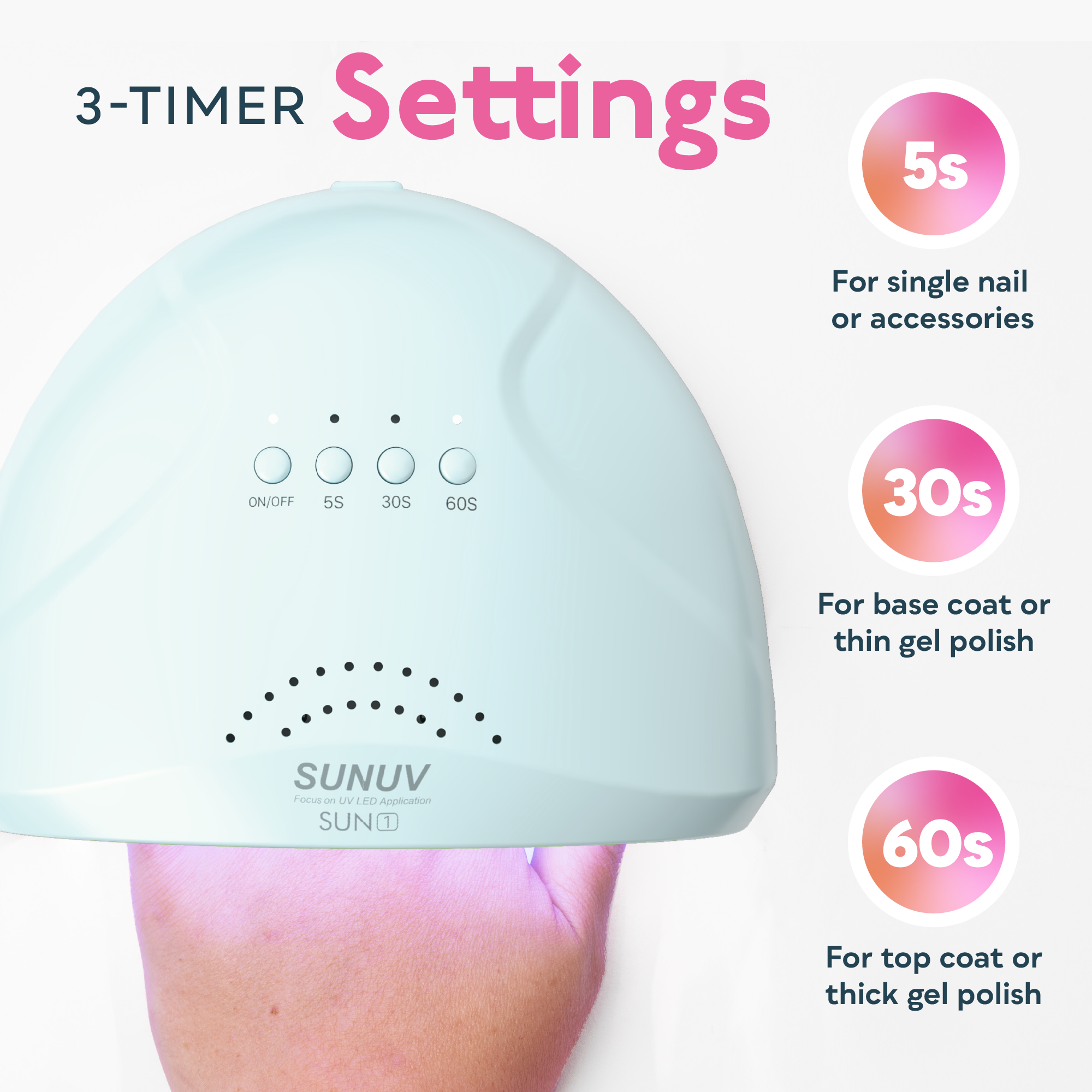 SUN1 UV LED Nail Lamp Blue