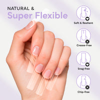 SUNUV 500 PCS Long Straight Nail Tips