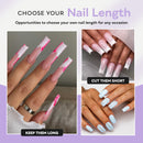 SUNUV 500 PCS Long Straight Nail Tips