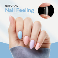 SUNUV 600 PCS Short Almond Gel Nail Tips
