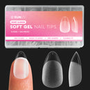 SUNUV 600 PCS Short Almond Gel Nail Tips