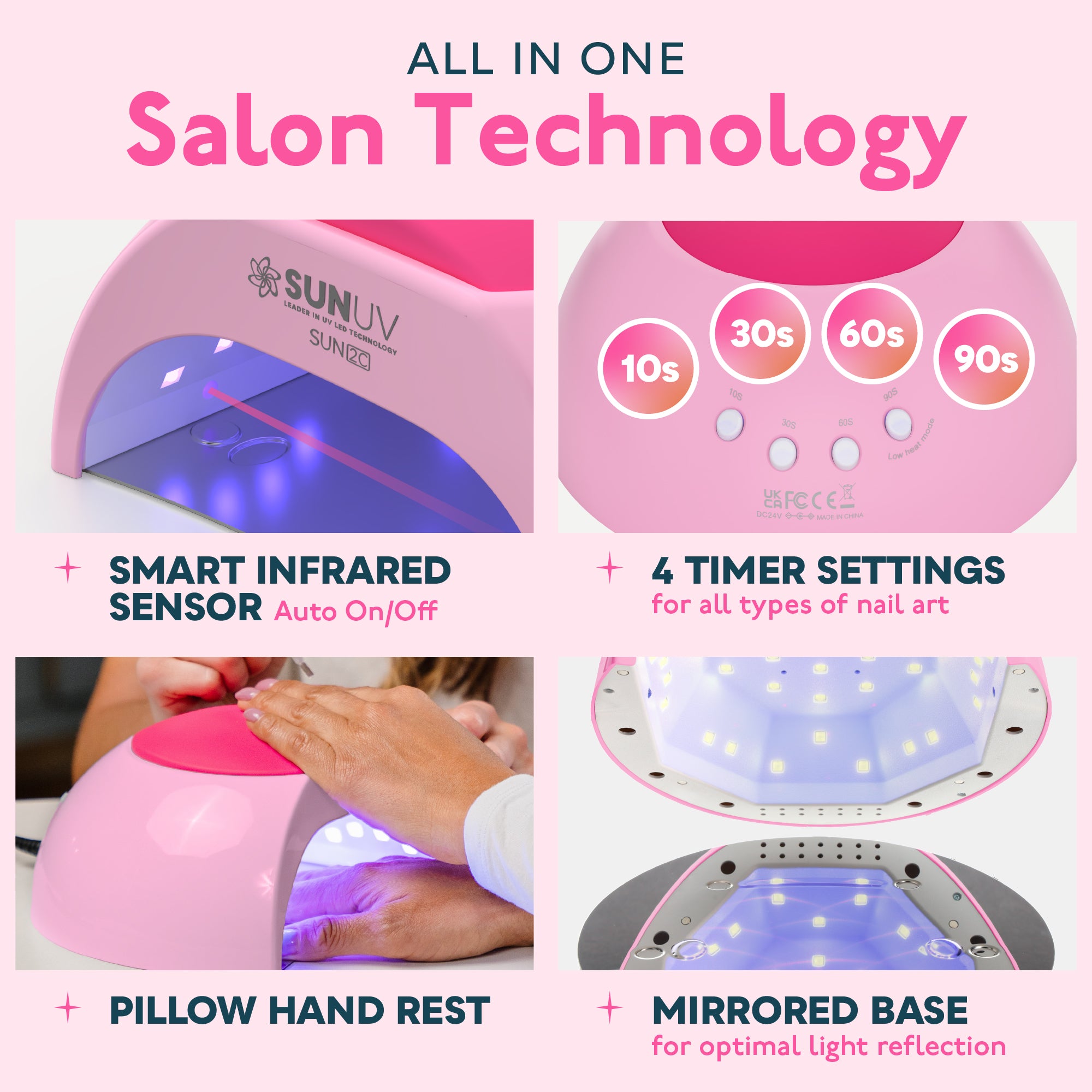 SUN2C UV LED Nail Lamp Pink