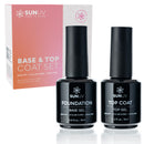 Gel Top Coat and Base Coat Set, Gel Nail Polish Kit 2 Pack, 15ml